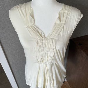 Anthropologie Ivory sleeveless top